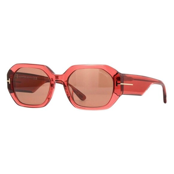 A0758Z New TOM FORD Veronique-02 Red Square FT0917/S 72E Sunglasses Women - Picture 1 of 4
